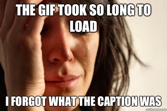 The GIF took so long to load I forgot what the caption was  First World Problems