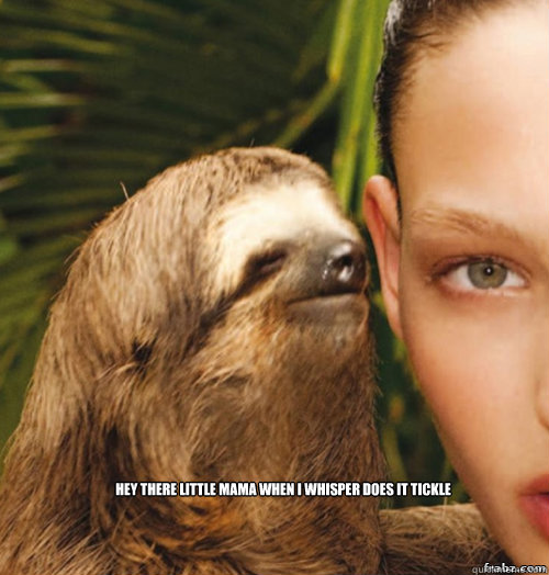  Hey there little mama when i whisper does it tickle  rape sloth
