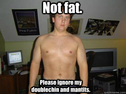 Not fat. Please ignore my doublechin and mantits.  JeremyP99