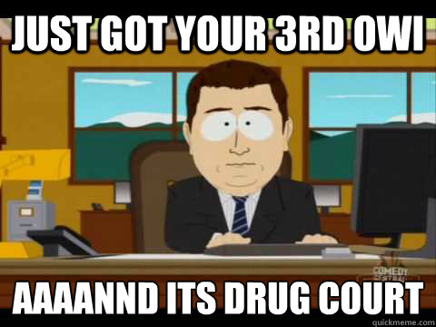 Just got your 3rd owi aaaannd its drug court
  