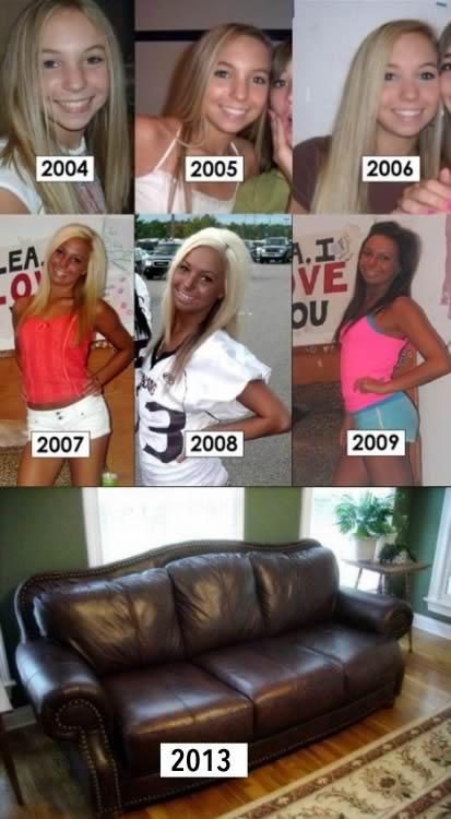 It's amazing how a girl can change in 8 years... -   Misc