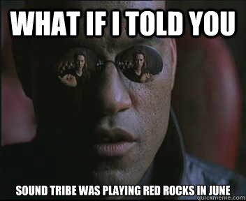 What if I told you Sound Tribe was playing red rocks in June  Morpheus SC