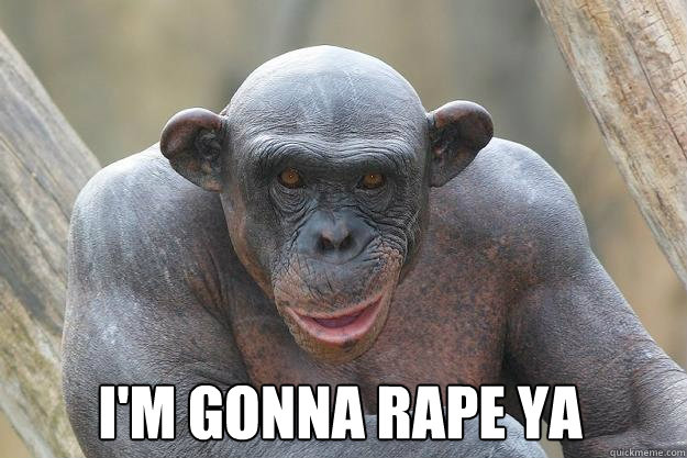  I'm gonna rape ya -  I'm gonna rape ya  The Most Interesting Chimp In The World
