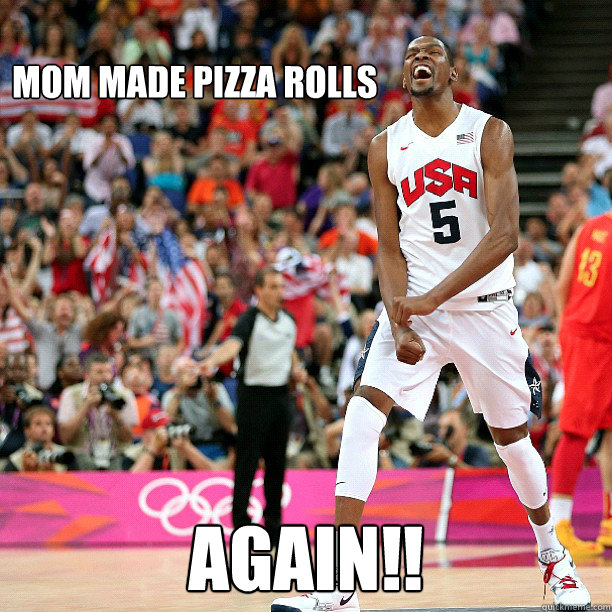 mom made pizza rolls again!! - mom made pizza rolls again!!  Happy Durant