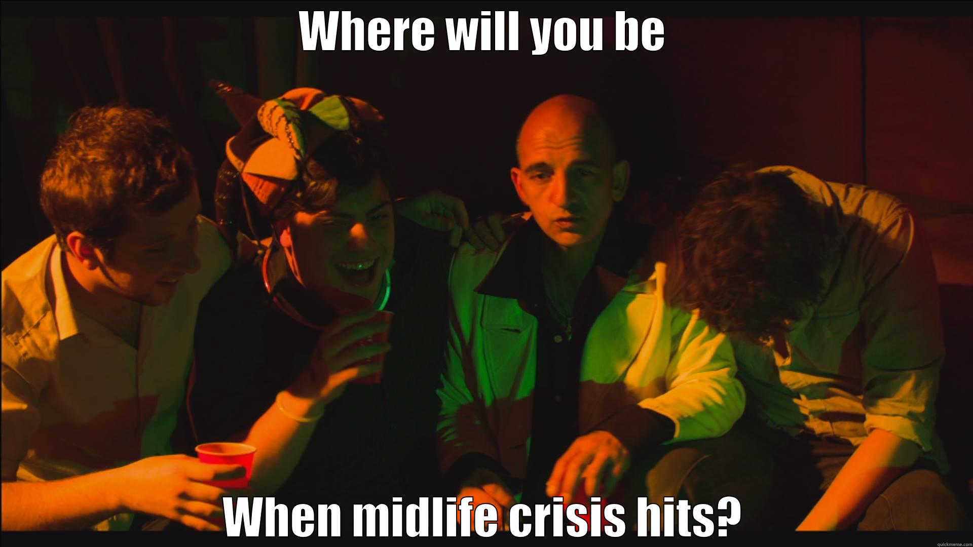 WHERE WILL YOU BE WHEN MIDLIFE CRISIS HITS? Misc