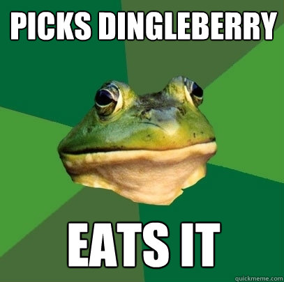Picks dingleberry Eats it  Foul Bachelor Frog