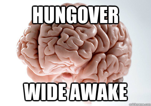 HUNGOVER WIDE AWAKE  Scumbag Brain