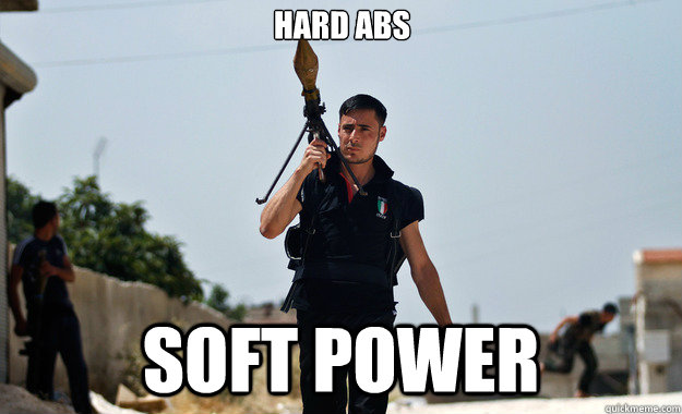 HARD ABS SOFT POWER  - HARD ABS SOFT POWER   Ridiculously Photogenic Syrian Soldier