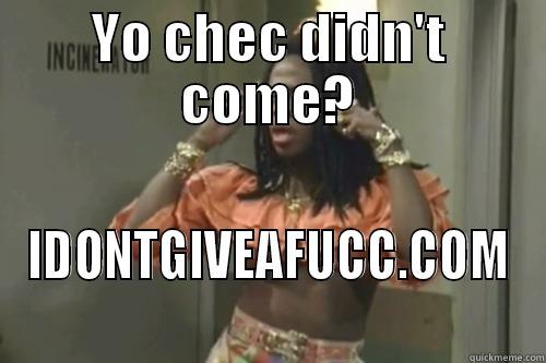 Yo chec didn't come? - YO CHEC DIDN'T COME? IDONTGIVEAFUCC.COM Misc