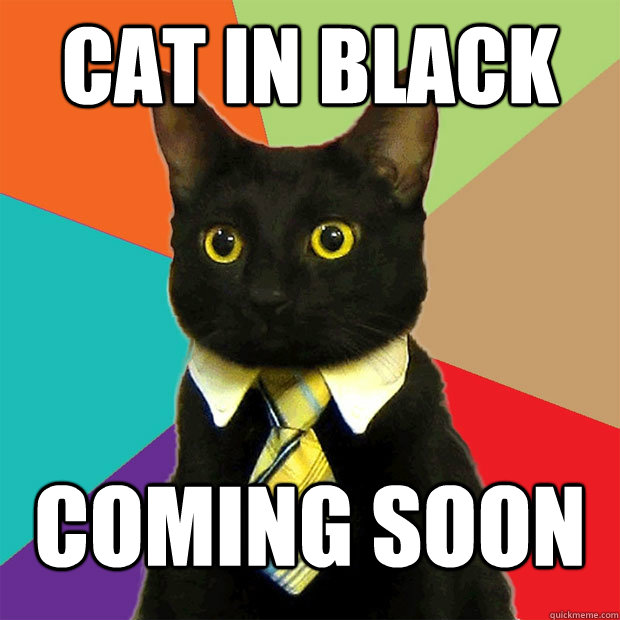 CAT IN BLACK COMING SOON  - CAT IN BLACK COMING SOON   Business Cat