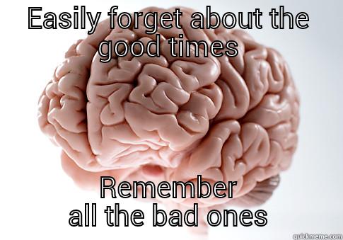EASILY FORGET ABOUT THE GOOD TIMES REMEMBER ALL THE BAD ONES Scumbag Brain