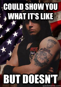 could show you what it's like but doesn't  Scumbag Danzig