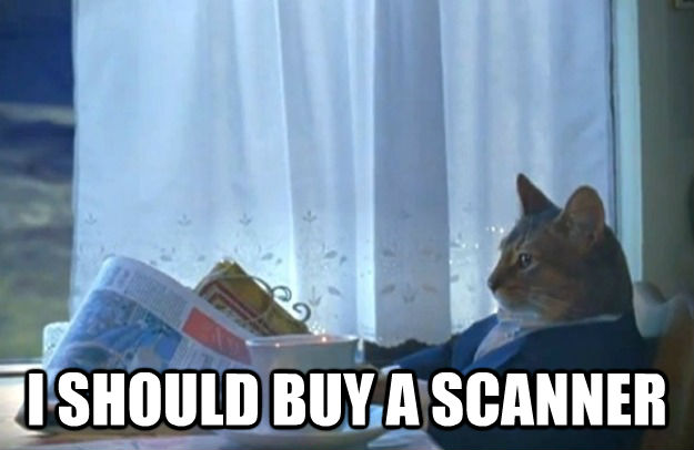  I SHOULD BUY A SCANNER  Sophisticated Cat