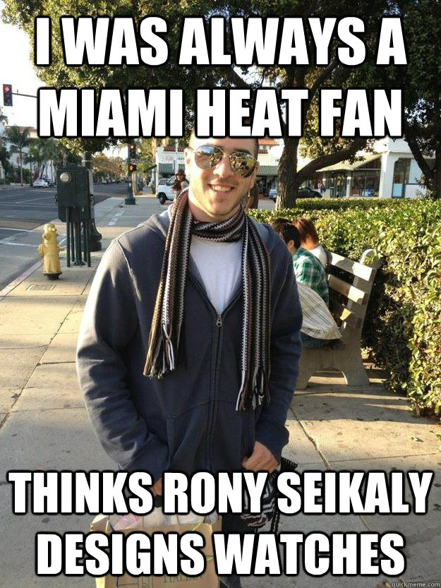 I was ALWAYS a Miami Heat fan Thinks Rony Seikaly designs watches  Bandwagon Fan