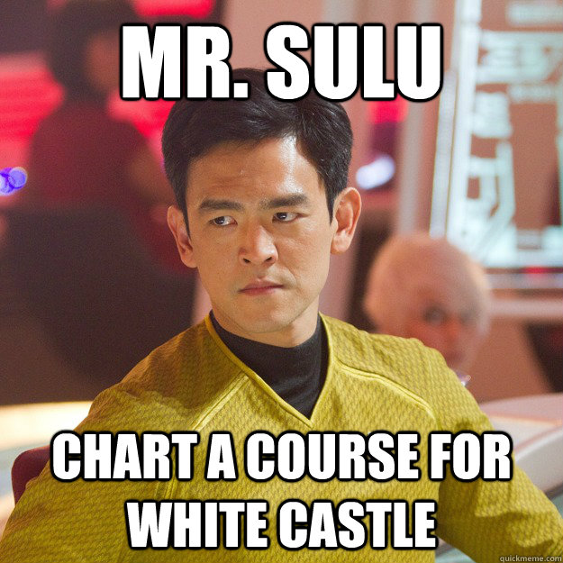Mr. SulU chart a course for white castle  