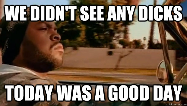 We didn't see any dicks Today was a good day - We didn't see any dicks Today was a good day  Misc