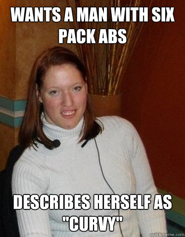 WANTS A MAN WITH SIX PACK ABS DESCRIBES HERSELF AS 