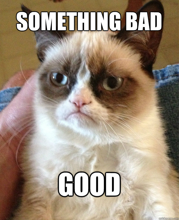 something bad GOOD  Grumpy Cat