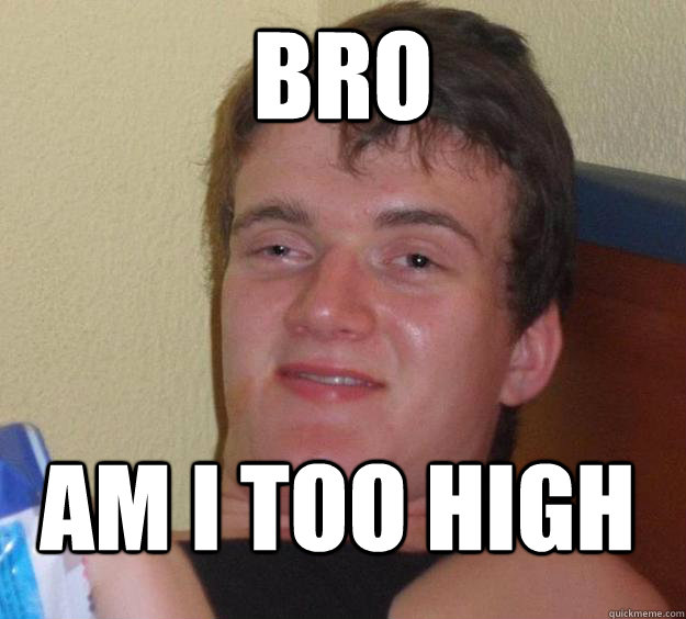 BRO AM I TOO HIGH  10 Guy