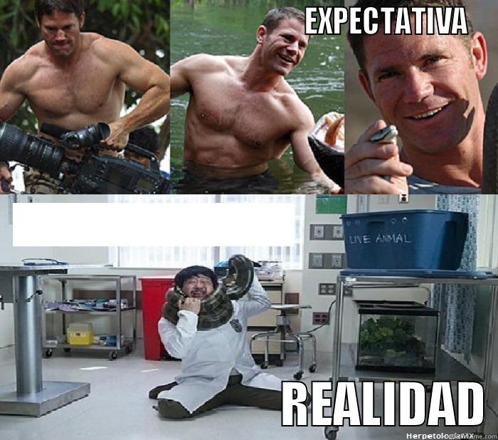 HERPETÓLOGOS MEME -                                                     EXPECTATIVA                              REALIDAD Misc