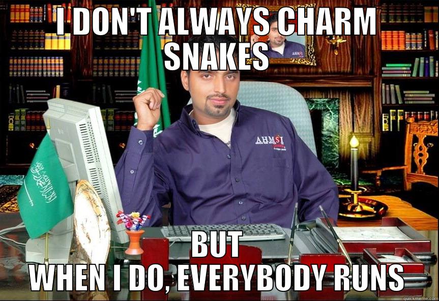 I DON'T ALWAYS CHARM SNAKES BUT WHEN I DO, EVERYBODY RUNS Misc