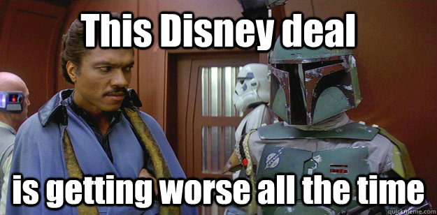 This Disney deal is getting worse all the time - This Disney deal is getting worse all the time  Lead on Lando