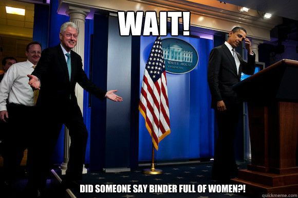 WAIT! Did someone say binder full of women?! - WAIT! Did someone say binder full of women?!  Bubbas Binder