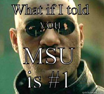 WHAT IF I TOLD YOU MSU IS #1 Matrix Morpheus