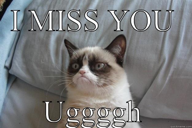 I MISS YOU UGGGGH Grumpy Cat