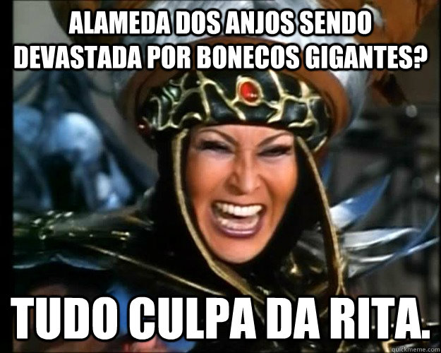 Alameda dos Anjos sendo devastada por bonecos gigantes? Tudo culpa da Rita. - Alameda dos Anjos sendo devastada por bonecos gigantes? Tudo culpa da Rita.  culpa da rita