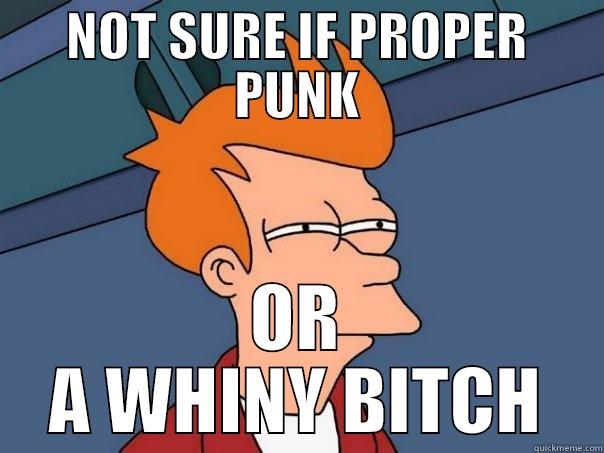 NOT SURE IF PROPER PUNK OR A WHINY BITCH Futurama Fry