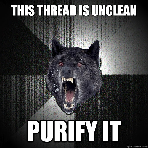 THIS THREAD IS UNCLEAN PURIFY IT  Insanity Wolf