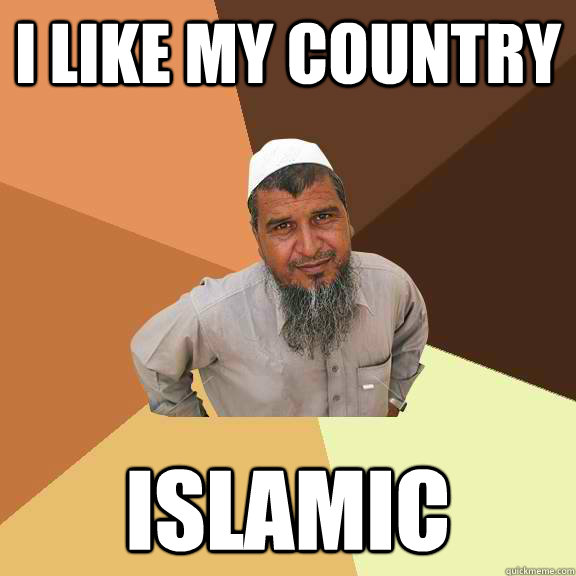 I Like My Country Islamic  Ordinary Muslim Man
