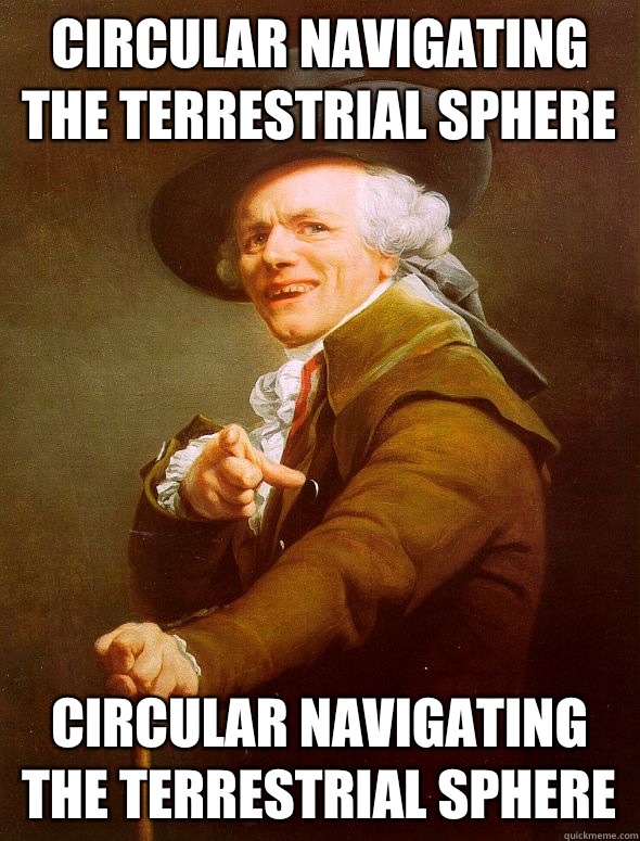 Circular navigating the terrestrial sphere Circular navigating the terrestrial sphere  Joseph Ducreux