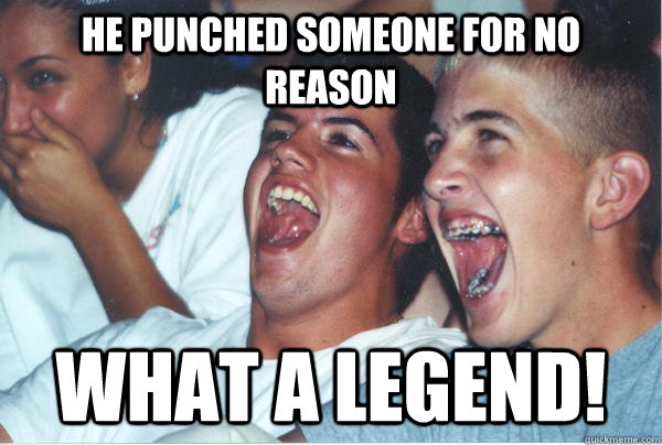 HE PUNCHED SOMEONE FOR NO REASON WHAT A LEGEND!   Immature High Schoolers