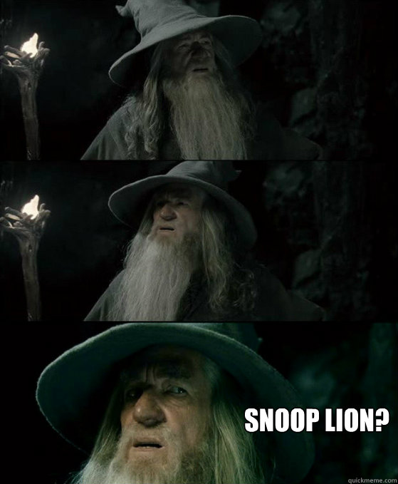  Snoop Lion?  Confused Gandalf