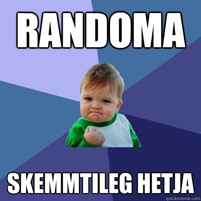 Randoma Skemmtileg hetja  Success Kid