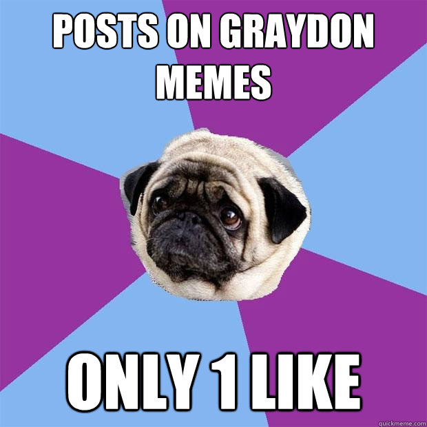 Posts on Graydon Memes Only 1 Like  Lonely Pug