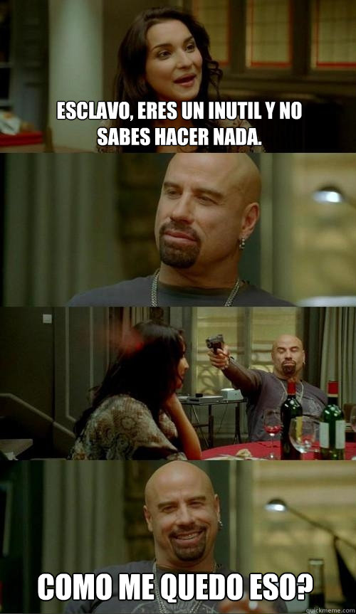 eSCLAVO, ERES UN INUTIL Y NO SABES HACER NADA. COMO ME QUEDO ESO?  Skinhead John