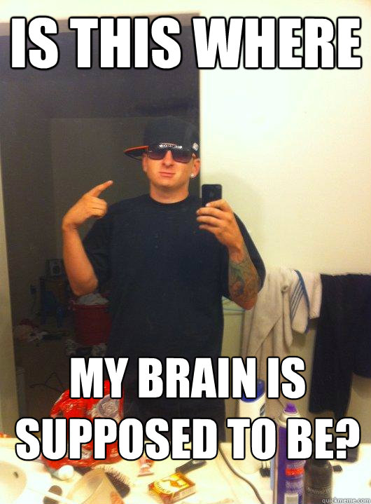 Is this where  my brain is supposed to be?  This Guy Guy