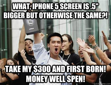 What, iphone 5 screen is .5