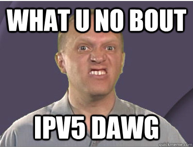 WHAT U NO BOUT IPV5 DAWG  