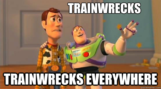 trainwrecks trainwrecks Everywhere  Buzz Glitter