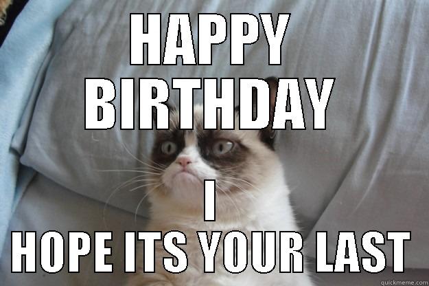 HAPPY BIRTHDAY I HOPE ITS YOUR LAST Grumpy Cat