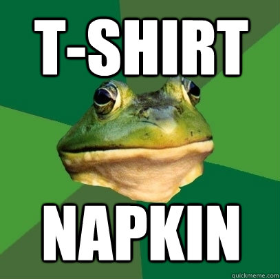 T-Shirt napkin  Foul Bachelor Frog