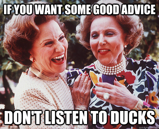If you want some good advice Don't listen to ducks - If you want some good advice Don't listen to ducks  Actual Advice Ann and Abby