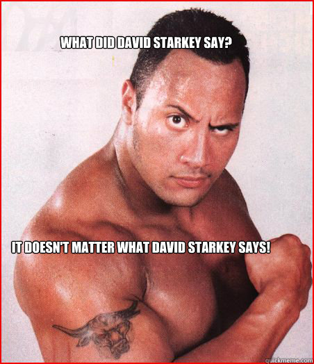  IT DOESN'T MATTER WHAT DAVID STARKEY SAYS! What did David Starkey say?   