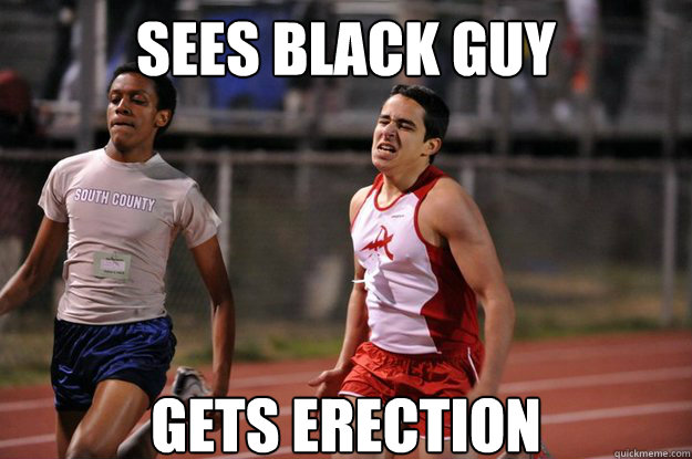 Sees Black guy Gets erection  STUD