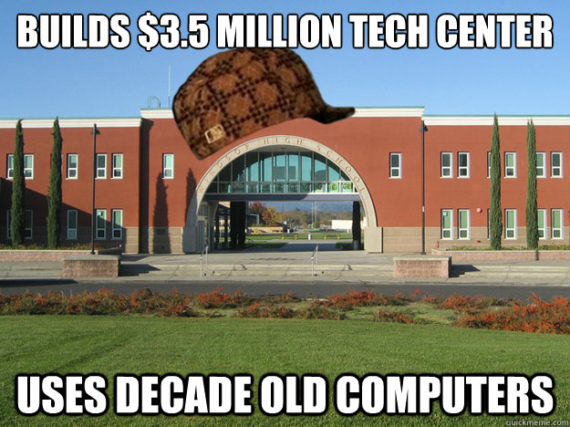 Builds $3.5 Million Tech center Uses decade old computers  