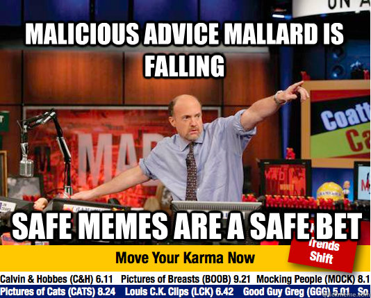 malicious advice mallard is falling safe memes are a safe bet - malicious advice mallard is falling safe memes are a safe bet  Mad Karma with Jim Cramer